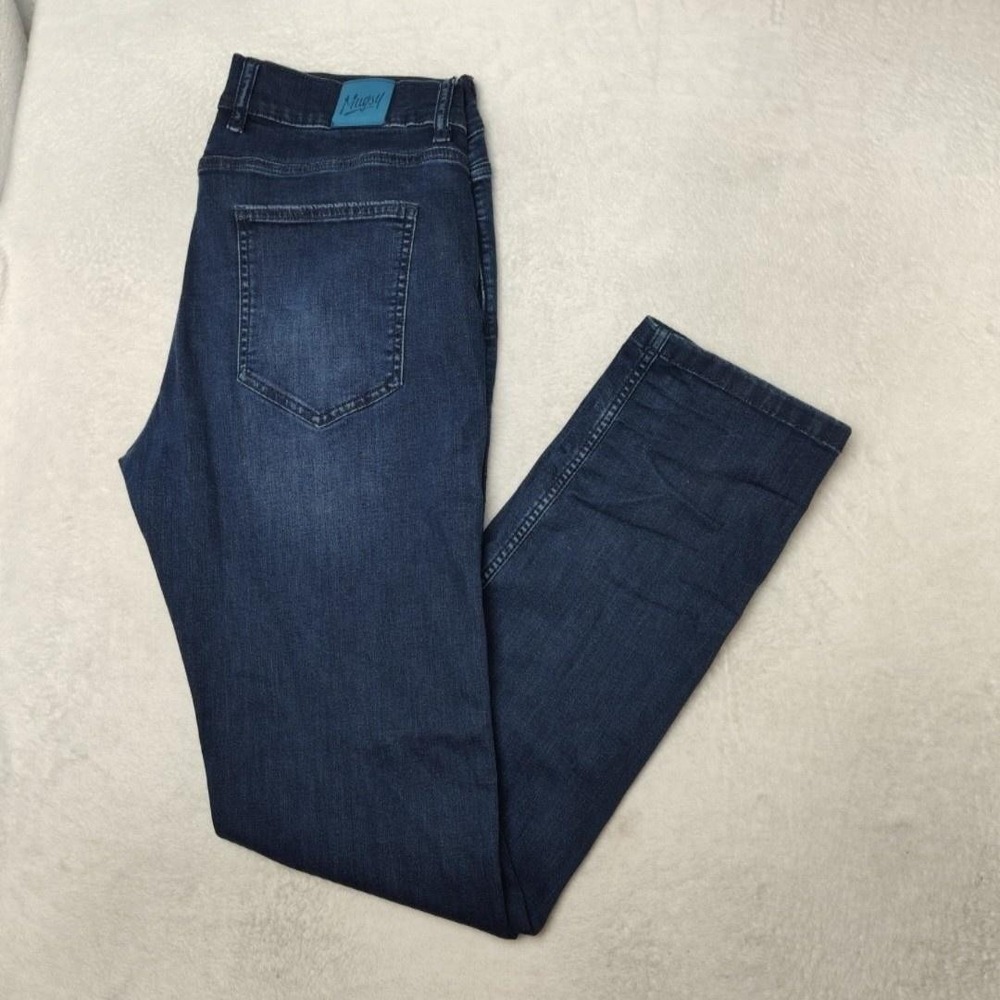 Mugsy Jeans‎ Mens 36x35 Blue Fultons Straight Regular Stretch Medium Wash Denim